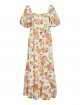 Vila - Viflola Square Neck 2/4 Ankle Dress/Dc/R - Maksikleidid - 34