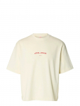Selected - Slhboxyliam Ss O-Neck Tee Hotel Amour - L&uuml;hikeste varrukatega - S
