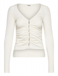 Monki - Belle B Ruched V-Neck Cardigan - Kardiganid - XS