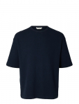 Selected - Slmrelaxsonny Waffle Ss O-Neck Tee - L&uuml;hikeste varrukatega - M
