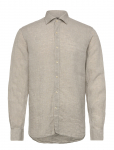 Oscar Jacobson - Reg Fit Cut Away Linen Shirt - Linased s&auml;rgid - M