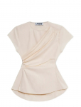 Laagam - Raven White Asymmetric Blouse - L&uuml;hikeste varrukatega - L