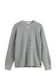 Gant - Micro Texture Striped C-Neck - Pikkade varrukatega - XXXL