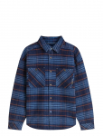 Scotch & Soda - Checked Denim Loose-Fit Washed Overshirt - Kerged jakid - L