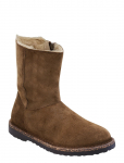 Birkenstock - Uppsala Zip Shearling Leve Dark Tea - Madala kontsaga poolsaapad - 39