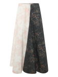 Ganni - Printed Stretch Cotton Long Circle Skirt - Maksiseelikud - 38