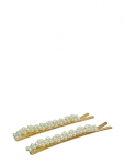 Pipol's Bazaar - Fiora Pearl Pins Gold 2Pcs - Juukseklambrid - ONE SIZE