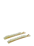 Pipol's Bazaar - Fiora Pearl Pins Gold 2Pcs - Juukseklambrid - ONE SIZE