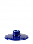 Lyngby Porcel&aelig;n - Rhombe Color Kronelysestage H3 Cm M&oslash;rk Bl&aring; - K&uuml;&uuml;nlajalad - 3 cm