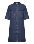NOISY MAY - Nmnew Signe S/S Denim Dress Vi002Mb Noos - L&uuml;hikesed kleidid - XS