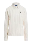 Polo Ralph Lauren - Wide Cropped Gingham Linen Shirt - Pikkade varrukatega - M