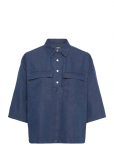 Mads N&oslash;rgaard - Soft Denim Hera Shirt - L&uuml;hikeste varrukatega - 36