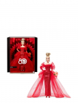 Barbie - Signature Collectible Doll For Mattel 80Th Anniversary, Glittery Red Tulle Gown, Blonde Hair - Nukud - ONE SIZE
