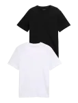 Tom Tailor - Double Pack Crew Neck Tee - L&uuml;hikeste varrukatega - L