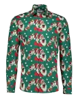 Lindbergh - Aop Christmas Shirt L/S - Vabaaja s&auml;rgid - XXL