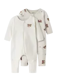 Name It - Nbnnightsuit 2P Zip Ff Pumice Bear Noos - Pidžaama kombinesoonid - 50