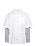 WOOD WOOD - Wwdom Db Sleeve Stripe Shirt - Vabaaja s&auml;rgid - L