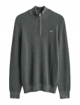 GANT - Micro Textured Cotton Half Zip - Poolpika lukuga džemprid - XXXL