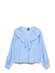 Vero Moda - Vmkaja Ls V-Neck Frill Shirt Wvn - Pikkade varrukatega - XS