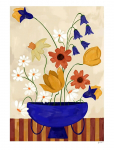The Poster Club - The Poster Club X Frankie Penwill - Colourful Bunch In Blue Vase - Botaanika - 70X 100CM