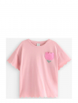 Lindex - Short-Sleeved Top - L&uuml;hikeste varrukatega - 110/116