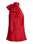 Lauren Ralph Lauren - Charmeuse Tie-Neck Halter Top - Varrukateta - 42