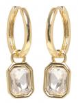 SN&Ouml; Of Sweden - Cathrine Pendant Ring Ear G/Clear-Onesize - R&otilde;ngad - ONE SIZE