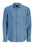 Jack & Jones - Jprblalawrence Linen Ls Shirt Sn - Linased s&auml;rgid - XL
