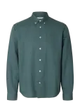 Selected - Slhregclay Linen Blend Bd Ls Shirt - Vabaaja s&auml;rgid - S