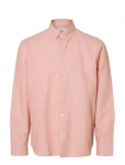 Selected - Slhregclay Linen Blend Bd Ls Shirt - Vabaaja s&auml;rgid - XXL