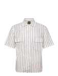 Oscar Jacobson - Reg Fit City Ss Striped Shirt - Triibulised s&auml;rgid - M