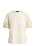 Lauren Ralph Lauren - Eyelet-Bubble-Sleeve Cotton Top - L&uuml;hikeste varrukatega - M