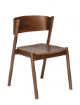 H&uuml;bsch - Oblique Dining Chair Brown - Toolid - ONE SIZE