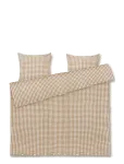 Juna - B&aelig;k&B&oslash;lge Bed Linen 220X220 Cm Caramel/Off-White Se - Voodipesukomplektid - 220X220;50X60CM