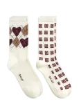 Gant - Argyle Heart 2-Pack Socks Gift Box - Tavalised sokid - 36-38