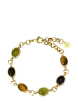 Bud To Rose - Retro Bracelet Green/Brown/Gold - K&auml;eketid - ONE SIZE