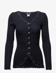 Rosemunde - Rwbabette Silk Ls V-Neck Lace Cardigan - Kardiganid - XS