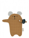 Fabelab - Pacifier Cuddle - Bear - Ochre - Lutiketid - 12X21CM