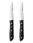 Gense - Steakkniv Xl Old Farmer Micarta 23,5 Cm 2 Stk. Sort/St&aring;l - Liha s&ouml;&ouml;giriistad - L23.5CM