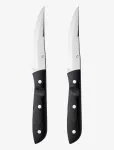 Gense - Steakkniv Xl Old Farmer Micarta 23,5 Cm 2 Stk. Sort/St&aring;l - Liha s&ouml;&ouml;giriistad - L23.5CM