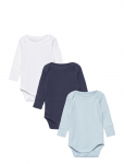Copenhagen Colors - 3 Pack Rib Jersey Long Sleeve Body - Pikkade varrukatega - 56
