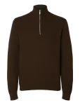 Selected - Slmdane Ls Knit Structure Half Zip Noos - Poolpika lukuga džemprid - XL