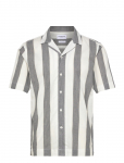 Lindbergh - Striped Linen/Cotton Shirt S/Sstriped Linen/Cotton Shirt S/S - L&uuml;hikeste varrukatega - M