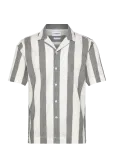 Lindbergh - Striped Linen/Cotton Shirt S/S - L&uuml;hikeste varrukatega - M