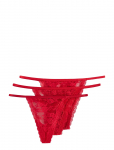 Lindex - Brief Jennie Lace Thong 3 Pack - Stringid - L