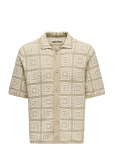ONLY & SONS - Onsbart Rlx 5 Ss Shirt Knit - L&uuml;hikeste varrukatega kootud polos&auml;rgid - XL