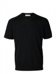 Selected - Slhtray Ss Knit Merino Crew Neck Noos - L&uuml;hikeste varrukatega - XL