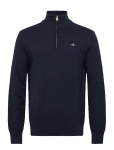 GANT - Textured Cotton Half Zip - Poolpika lukuga džemprid - XXL