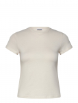 Weekday - Slim Short-Sleeved Cotton T-Shirt - L&uuml;hikeste varrukatega - XS