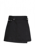 Calvin Klein Jeans - Denim Mini Wrap Skirt Soft Black - L&uuml;hikesed seelikud - 31